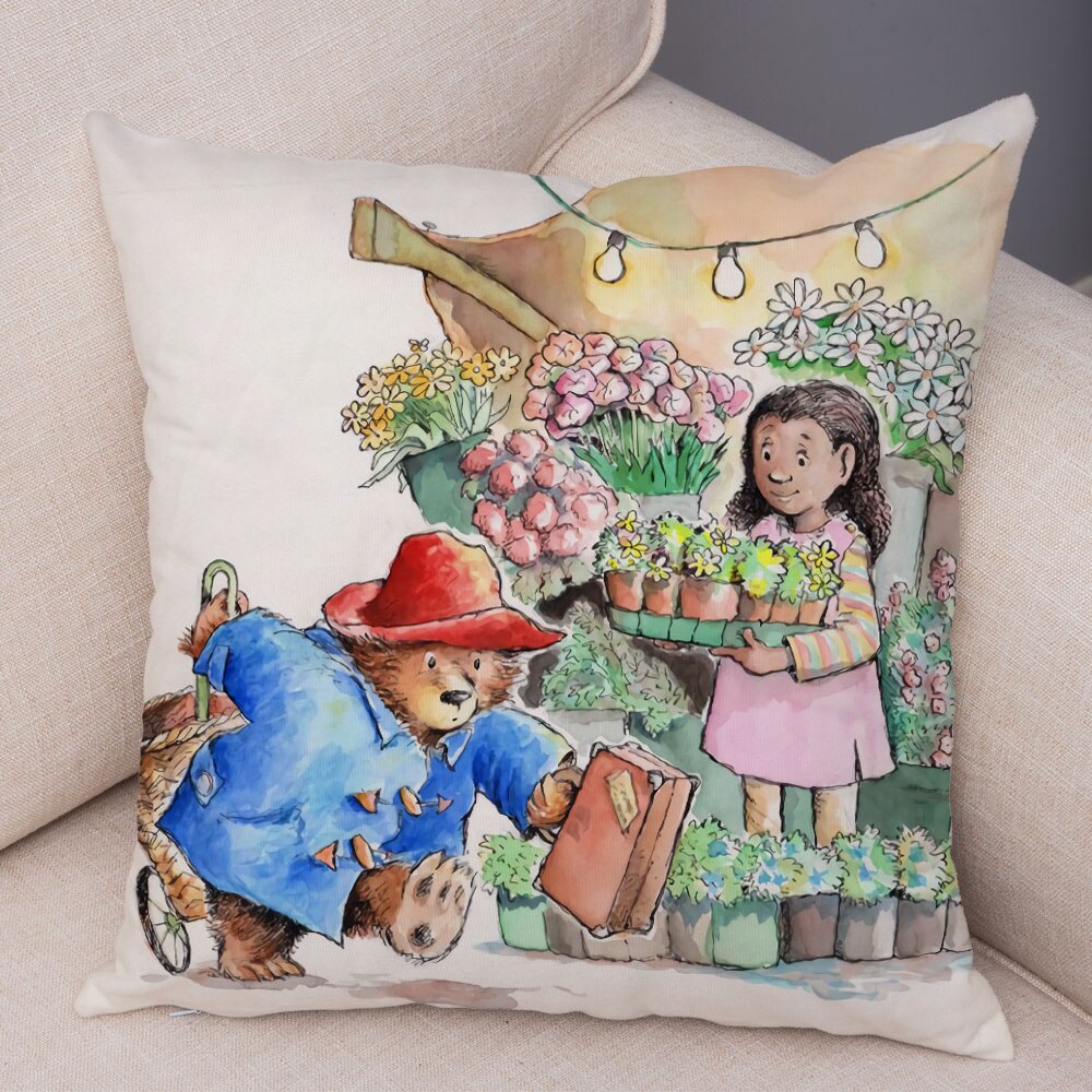 Cartoon Bear Cushion Cover