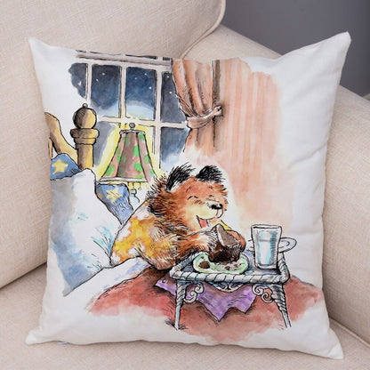 Cartoon Bear Cushion Cover