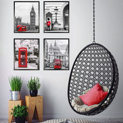 London Red Bus Poster