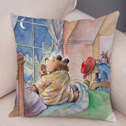 Cartoon Bear Cushion Cover