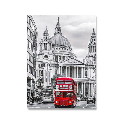 London Red Bus Poster