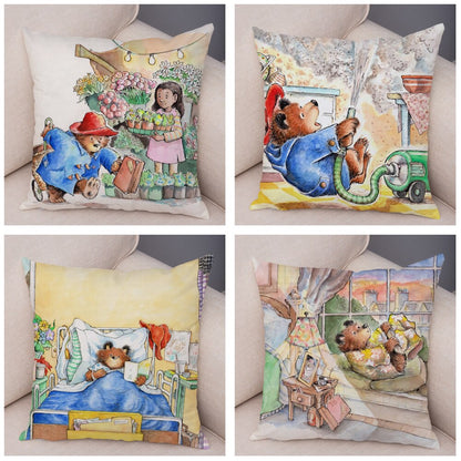 Cartoon Bear Cushion Cover