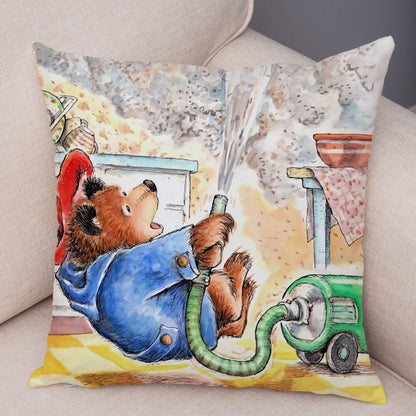 Cartoon Bear Cushion Cover