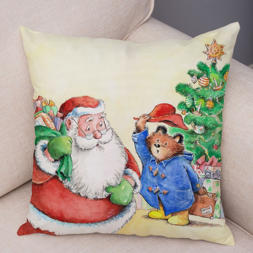 Cartoon Bear Cushion Cover