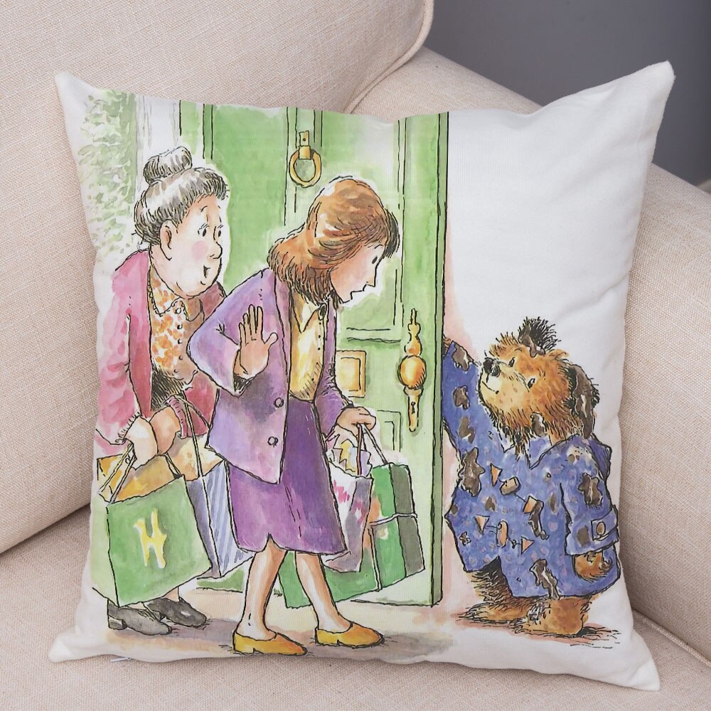 Cartoon Bear Cushion Cover