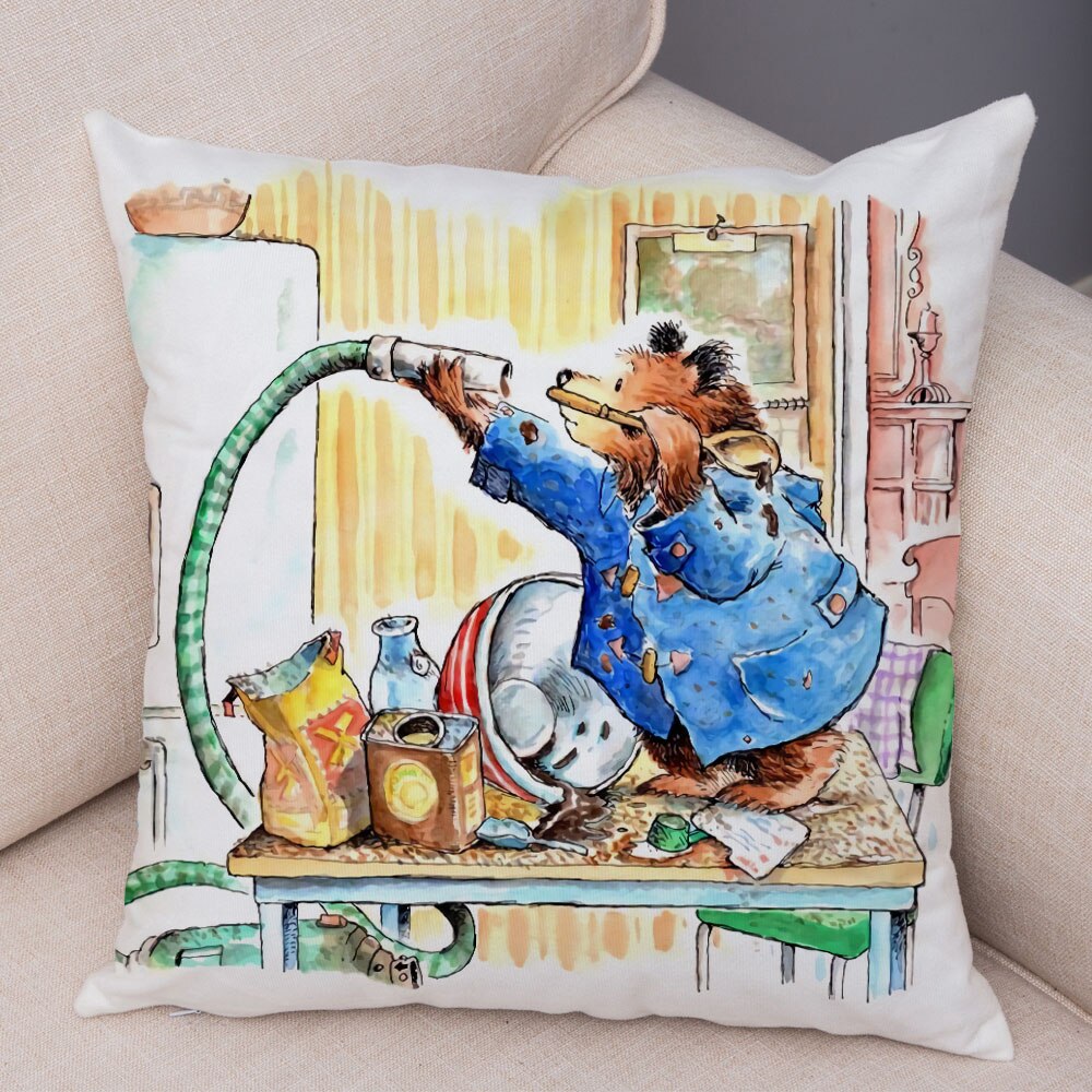 Cartoon Bear Cushion Cover