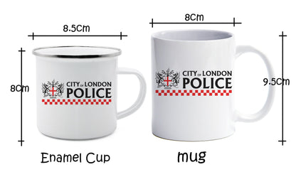 London Police enamel cup