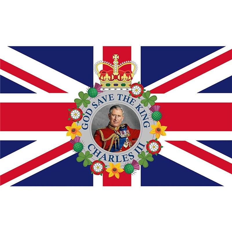 God Save the King Charles Flag