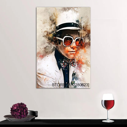 Elton John Classic Rock Star Poster