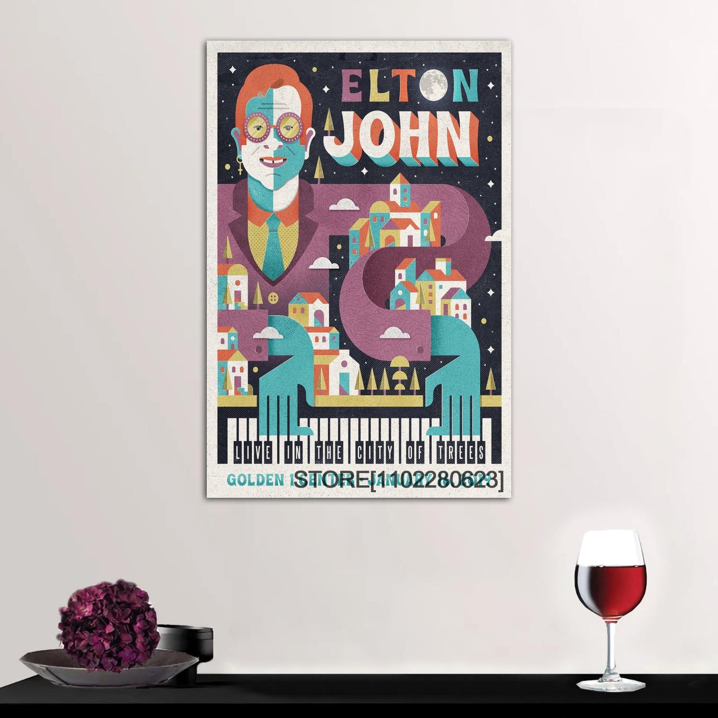 Elton John Classic Rock Star Poster