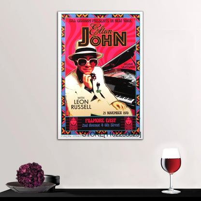 Elton John Classic Rock Star Poster