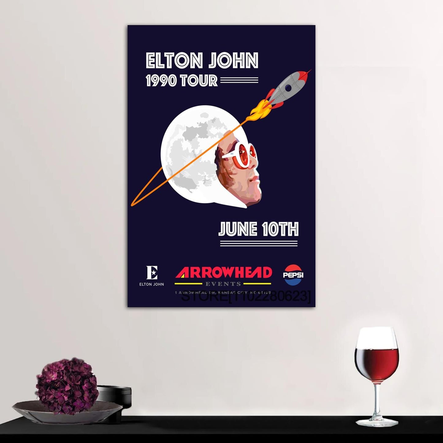 Elton John Classic Rock Star Poster