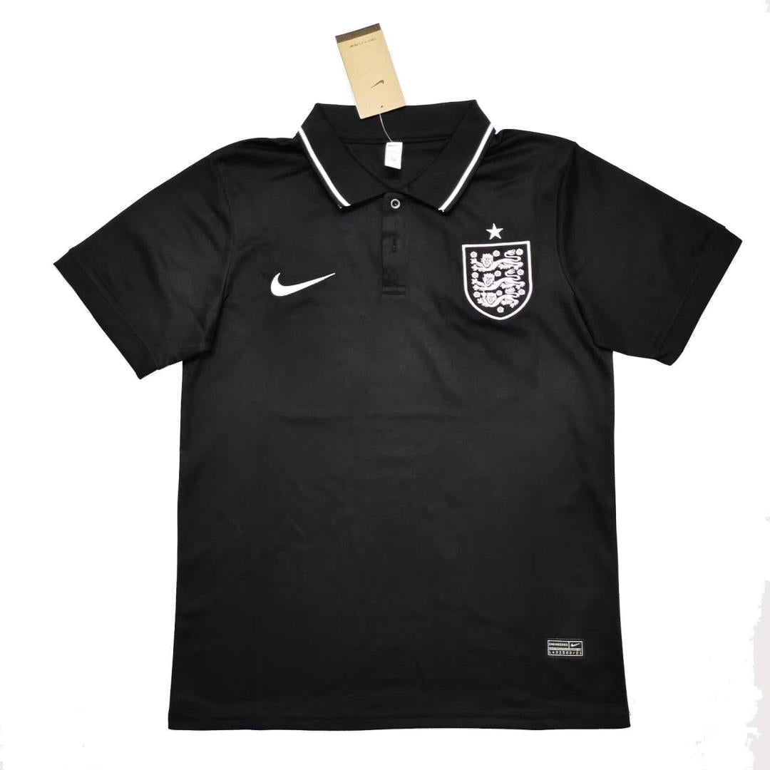 England Black Polo Shirt 22-23