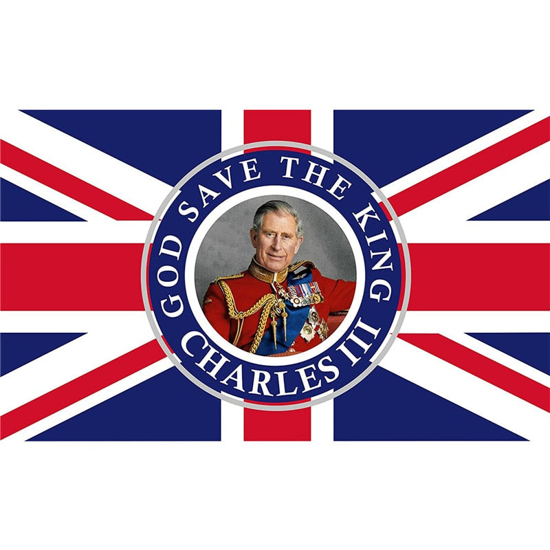 God Save the King Charles Flag